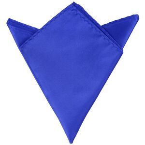 Foldable Handkerchiefs Satin Shiny Solid Color Pocket Square Royal Blue